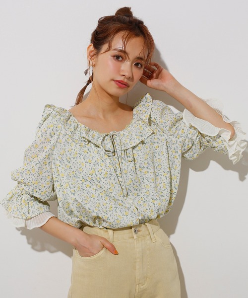 one after another NICE CLAUP(ワンアフターアナザーナイスクラップ)の「袖コンシャスマルチwayブラウス(シャツ/ブラウス・レディース・インディゴブルー/アイボリー/ホワイト系その他/ベージュ系その他/パープル系その他/イエロー系その他・FREE)」の16枚目の写真