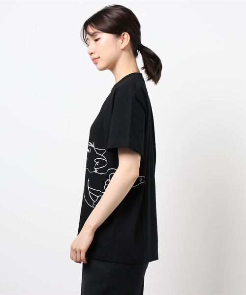 Tom&Jerry(トムアンドジェリー)の「トムとジェリー Tシャツ おいかけっこ(Tシャツ/カットソー・レディース・ホワイト/ブラック・FREE)」の3枚目の写真