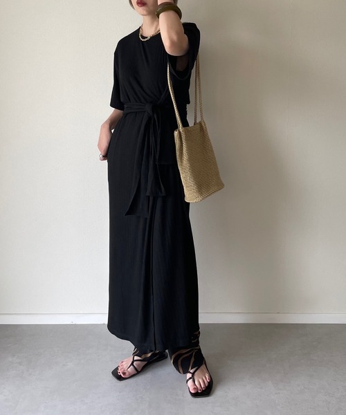 y/m by misato（イムバイミサト）の「ラップカットワンピース（ワンピース・レディース・ブラック/ベージュ/オフホワイト/アイボリー・FREE）」の20枚目の写真