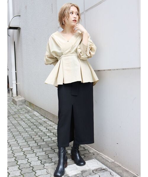 MURUA（ムルーア）の「ベルテッドペンシルスカート（スカート・レディース・アイボリー/ブラック/グリーン/モカ/その他1/その他・1/2）」の14枚目の写真