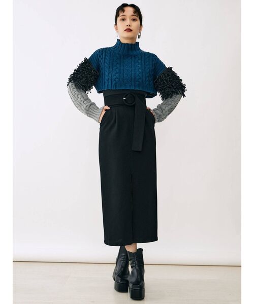 MURUA（ムルーア）の「ベルテッドペンシルスカート（スカート・レディース・アイボリー/ブラック/グリーン/モカ/その他1/その他・1/2）」の19枚目の写真