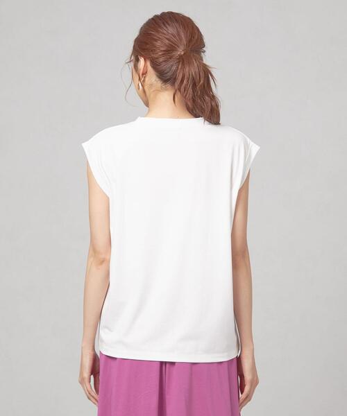 closet story（クローゼットストーリー）の「＜closet story＞ノースリーブ クルーネック カットソー（Tシャツ/カットソー・レディース・ホワイト/ブラック/ダークブラウン/ピンク・FREE）」の7枚目の写真