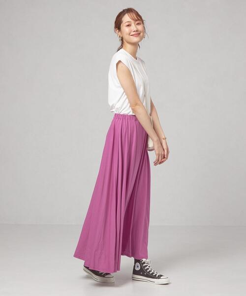 closet story（クローゼットストーリー）の「＜closet story＞ノースリーブ クルーネック カットソー（Tシャツ/カットソー・レディース・ホワイト/ブラック/ダークブラウン/ピンク・FREE）」の13枚目の写真