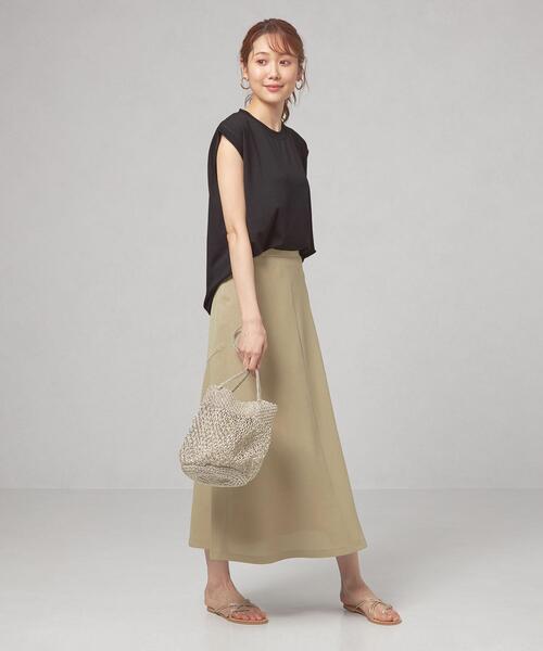 closet story（クローゼットストーリー）の「＜closet story＞ノースリーブ クルーネック カットソー（Tシャツ/カットソー・レディース・ホワイト/ブラック/ダークブラウン/ピンク・FREE）」の16枚目の写真