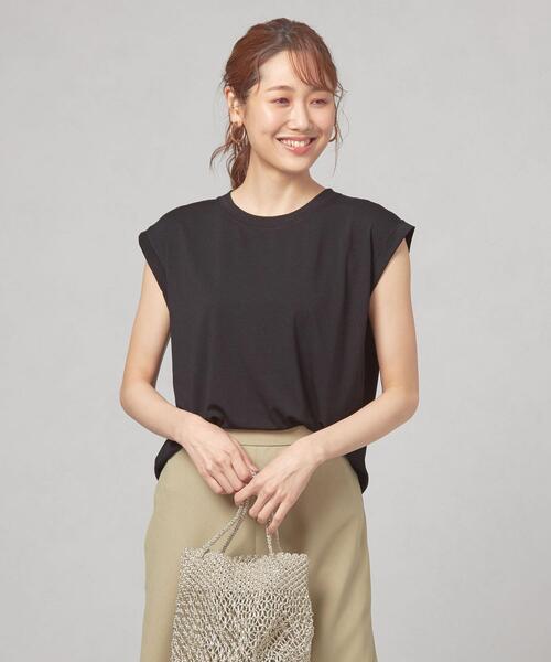 closet story（クローゼットストーリー）の「＜closet story＞ノースリーブ クルーネック カットソー（Tシャツ/カットソー・レディース・ホワイト/ブラック/ダークブラウン/ピンク・FREE）」の17枚目の写真