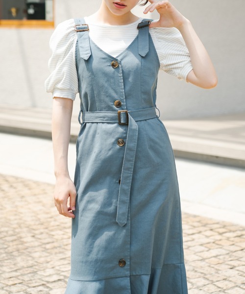 OLIVE des OLIVE（オリーブデオリーブ）の「マーメイドジャンスカ（ワンピース・レディース・ブラック/ブルー/アイボリー/ワンウォッシュ・FREE）」の6枚目の写真