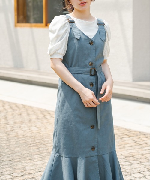 OLIVE des OLIVE（オリーブデオリーブ）の「マーメイドジャンスカ（ワンピース・レディース・ブラック/ブルー/アイボリー/ワンウォッシュ・FREE）」の7枚目の写真