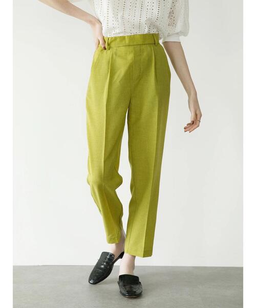 koe（コエ）の「カラーテーパードパンツ＊（スラックス・レディース・パープル/イエロー/オレンジ/ブルー/グリーン/ライトグリーン・M/L）」の10枚目の写真