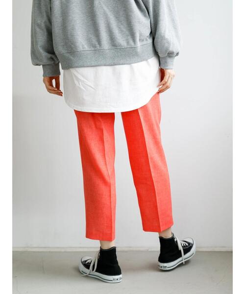 koe（コエ）の「カラーテーパードパンツ＊（スラックス・レディース・パープル/イエロー/オレンジ/ブルー/グリーン/ライトグリーン・M/L）」の15枚目の写真