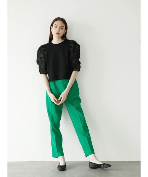 koe（コエ）の「カラーテーパードパンツ＊（スラックス・レディース・パープル/イエロー/オレンジ/ブルー/グリーン/ライトグリーン・M/L）」の19枚目の写真