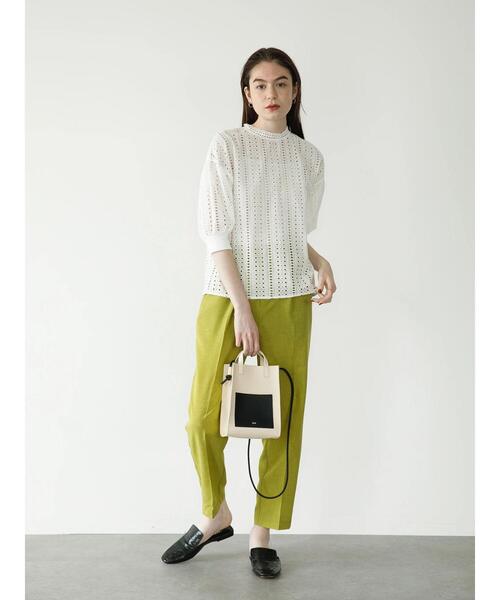 koe（コエ）の「カラーテーパードパンツ＊（スラックス・レディース・パープル/イエロー/オレンジ/ブルー/グリーン/ライトグリーン・M/L）」の22枚目の写真