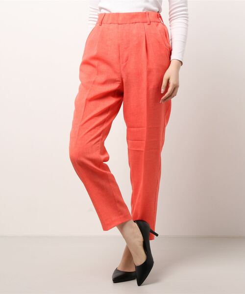 koe（コエ）の「カラーテーパードパンツ＊（スラックス・レディース・パープル/イエロー/オレンジ/ブルー/グリーン/ライトグリーン・M/L）」の8枚目の写真