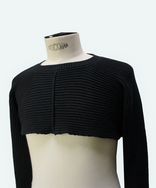 SISE(シセ)の「SISE SHOLDER KNIT(ニット/セーター・レディース・ブラック・MEDIUM)」の4枚目の写真