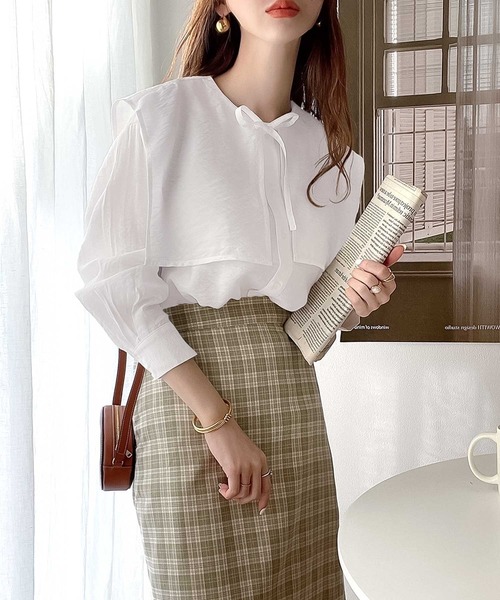 classicalelf（クラシカルエルフ）の「bigセーラーカラーブラウス（シャツ/ブラウス・レディース・ホワイト/ブラック/ライトブラウン・MEDIUM/LARGE/X-LARGE）」の12枚目の写真