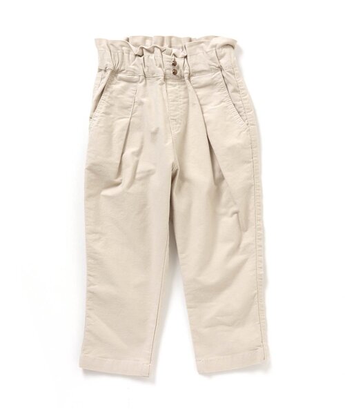 apres les cours（アプレレクール）の「/フロントタックテーパードパンツ 10分丈（その他パンツ・キッズ・ベージュ/インディゴブルー/キナリ・90/100/110/80/120/130/140）」の2枚目の写真