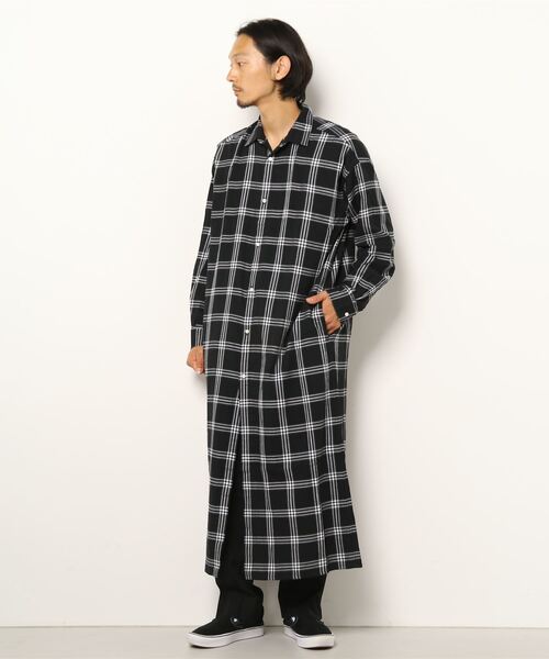 MR.GENTLEMAN（ミスタージェントルマン）の「NEL CHECK LONG SHIRT（シャツ/ブラウス・メンズ・ブラック/ネイビー・MEDIUM/LARGE）」の8枚目の写真