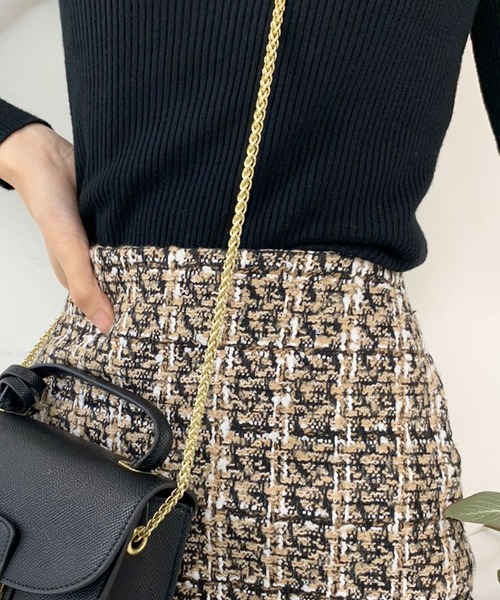 Twinkle;pm（トゥインクルピーエム）の「チェックツイードインナーP付ミニスカート（スカート・レディース・ブラック/ベージュ・SMALL/MEDIUM）」の19枚目の写真