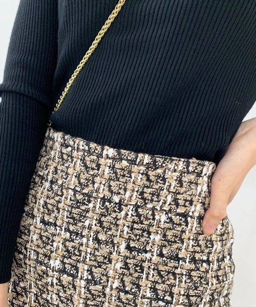 Twinkle;pm（トゥインクルピーエム）の「チェックツイードインナーP付ミニスカート（スカート・レディース・ブラック/ベージュ・SMALL/MEDIUM）」の20枚目の写真