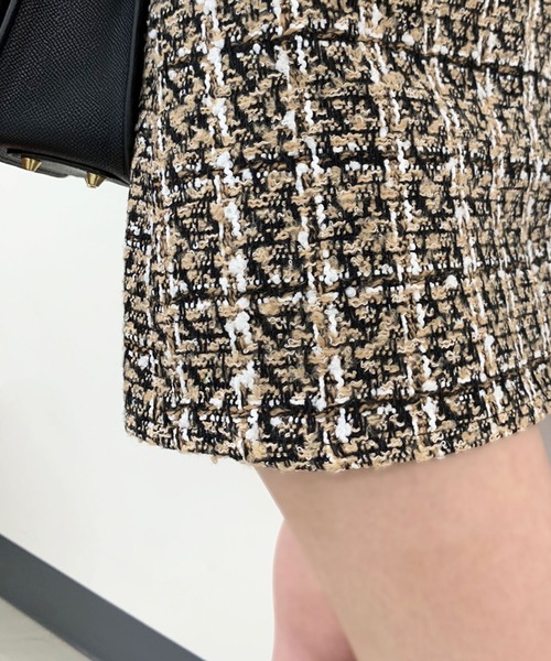 Twinkle;pm（トゥインクルピーエム）の「チェックツイードインナーP付ミニスカート（スカート・レディース・ブラック/ベージュ・SMALL/MEDIUM）」の21枚目の写真