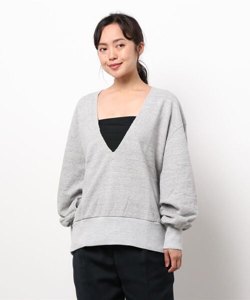 THE SHINZONE（ザ　シンゾーン）の「【THE SHINZONE】V NECK SWEAT WOMEN（スウェット・レディース・グレー・FREE）」の15枚目の写真