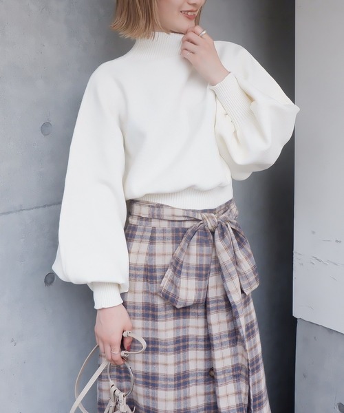 SPIRALGIRL(スパイラルガール)の「pitamochi knit(ニット/セーター・レディース・ブラック/ベージュ/オフホワイト/グリーン・FREE)」の21枚目の写真