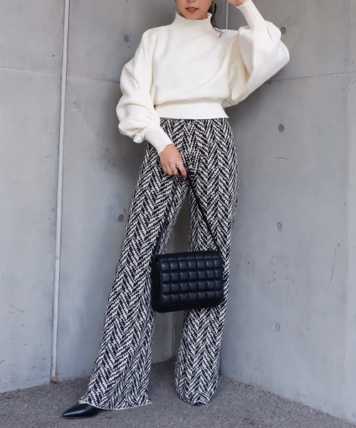 SPIRALGIRL(スパイラルガール)の「pitamochi knit(ニット/セーター・レディース・ブラック/ベージュ/オフホワイト/グリーン・FREE)」の19枚目の写真