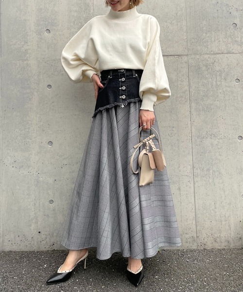 SPIRALGIRL(スパイラルガール)の「pitamochi knit(ニット/セーター・レディース・ブラック/ベージュ/オフホワイト/グリーン・FREE)」の20枚目の写真