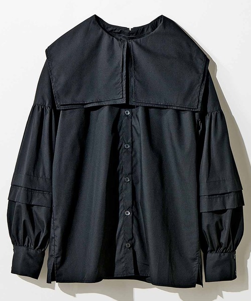 MEDE19F(メデジュウキュウ)の「MEDE19F ピューリタンカラーシャツ(シャツ/ブラウス・レディース・ホワイト/ブラック・MEDIUM/LARGE/X-LARGE/XX-LARGE)」の13枚目の写真