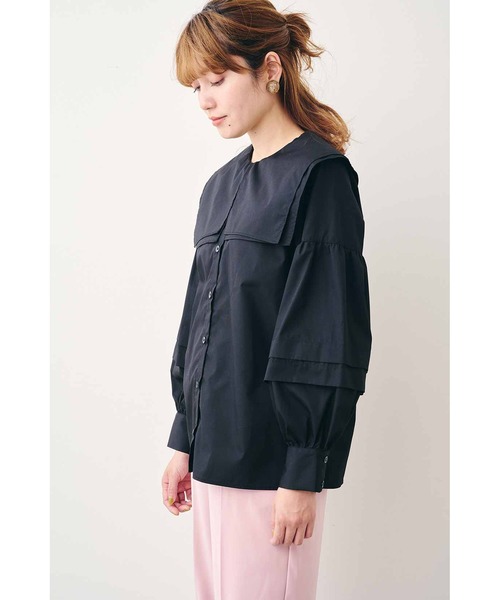 MEDE19F(メデジュウキュウ)の「MEDE19F ピューリタンカラーシャツ(シャツ/ブラウス・レディース・ホワイト/ブラック・MEDIUM/LARGE/X-LARGE/XX-LARGE)」の22枚目の写真