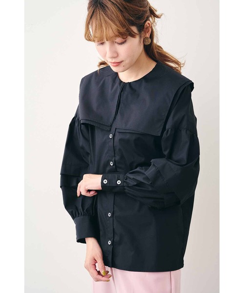 MEDE19F(メデジュウキュウ)の「MEDE19F ピューリタンカラーシャツ(シャツ/ブラウス・レディース・ホワイト/ブラック・MEDIUM/LARGE/X-LARGE/XX-LARGE)」の17枚目の写真