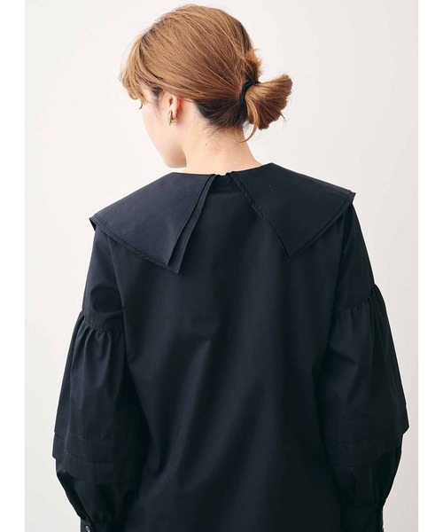 MEDE19F(メデジュウキュウ)の「MEDE19F ピューリタンカラーシャツ(シャツ/ブラウス・レディース・ホワイト/ブラック・MEDIUM/LARGE/X-LARGE/XX-LARGE)」の10枚目の写真