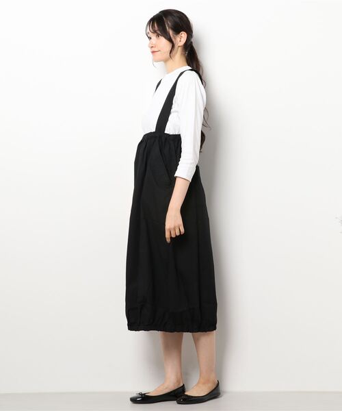 ehka sopo（エヘカソポ）の「サス付裾ゴムスカート（スカート・レディース・ブラック/ベージュ/カーキ・ﾌﾘ-）」の5枚目の写真