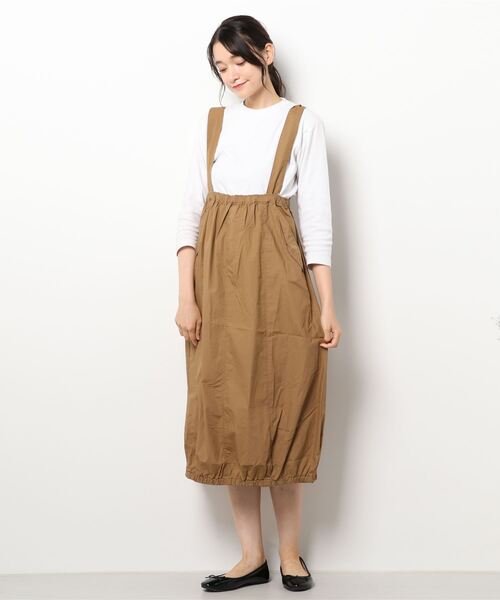 ehka sopo（エヘカソポ）の「サス付裾ゴムスカート（スカート・レディース・ブラック/ベージュ/カーキ・ﾌﾘ-）」の8枚目の写真