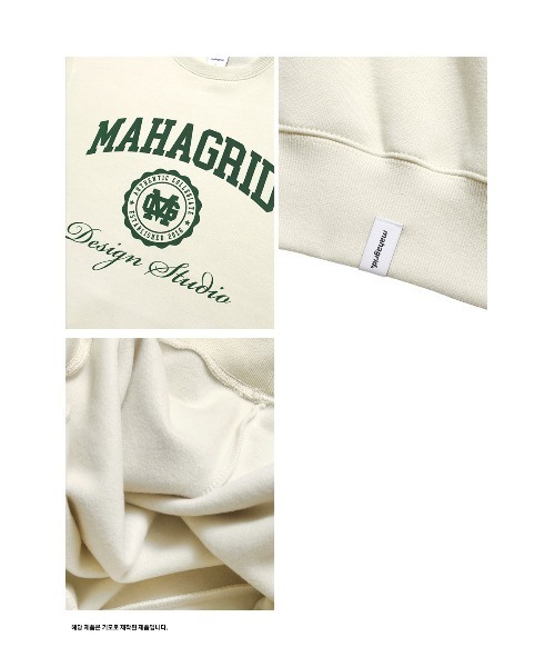 MAHAGRID（マハグリッド）の「『mahagrid/マハグリッド』AUTHENTIC SWEATSHIRT/カレッジロゴ ロングスリーブスウェットシャツ（スウェット・メンズ・ブラック/ネイビー/グレー/アイボリー/ライトグレー/カーキ・M/L）」の20枚目の写真