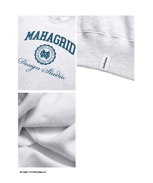 MAHAGRID（マハグリッド）の「『mahagrid/マハグリッド』AUTHENTIC SWEATSHIRT/カレッジロゴ ロングスリーブスウェットシャツ（スウェット・メンズ・ブラック/ネイビー/グレー/アイボリー/ライトグレー/カーキ・M/L）」の15枚目の写真
