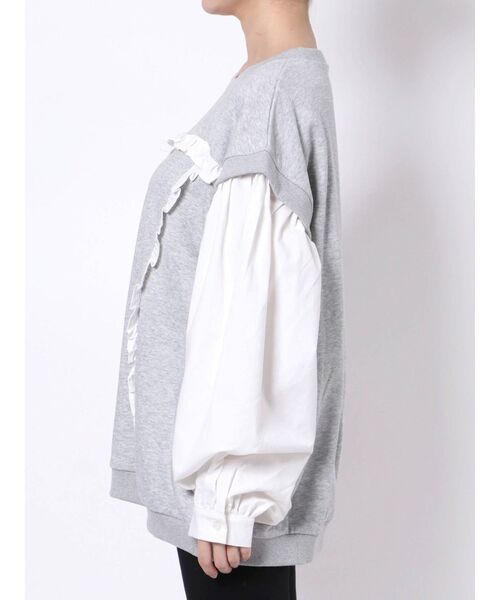merry jenny（メリージェニー）の「ドッキングフリルトレーナー（スウェット・レディース・ブラック/グレー/アイボリー・FREE）」の13枚目の写真