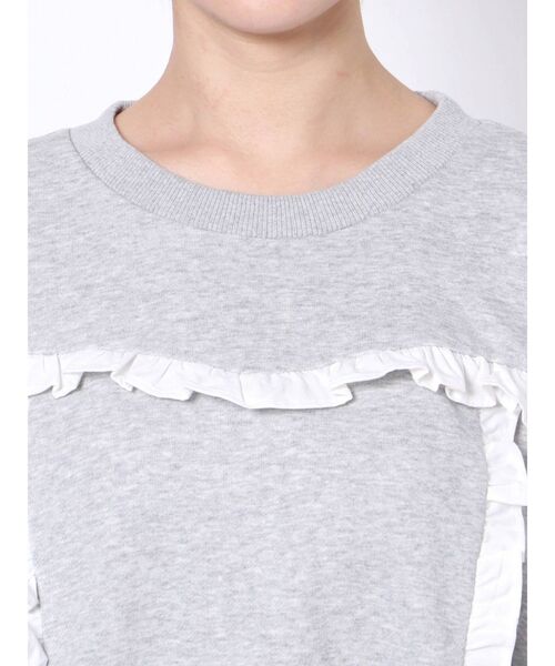 merry jenny（メリージェニー）の「ドッキングフリルトレーナー（スウェット・レディース・ブラック/グレー/アイボリー・FREE）」の9枚目の写真