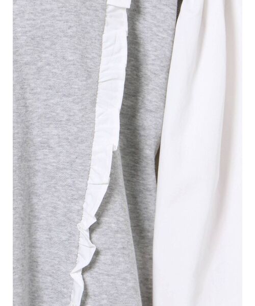 merry jenny（メリージェニー）の「ドッキングフリルトレーナー（スウェット・レディース・ブラック/グレー/アイボリー・FREE）」の6枚目の写真