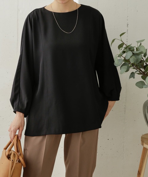 URBAN RESEARCH DOORS(アーバンリサーチドアーズ)の「タックスリーブチュニックブラウス(シャツ/ブラウス・レディース・グレー系その他/グリーン/ネイビー・ONE)」の3枚目の写真