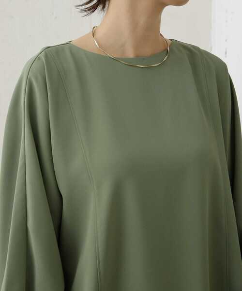 URBAN RESEARCH DOORS(アーバンリサーチドアーズ)の「タックスリーブチュニックブラウス(シャツ/ブラウス・レディース・グレー系その他/グリーン/ネイビー・ONE)」の10枚目の写真