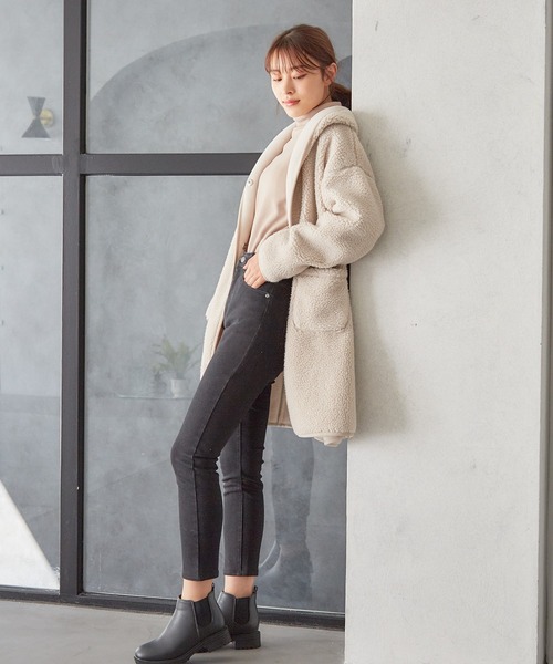 Honeys（ハニーズ）の「暖デニムスキニー６４丈（デニムパンツ・レディース・インディゴブルー/ブラック・LL/S/L/M/SS）」の4枚目の写真