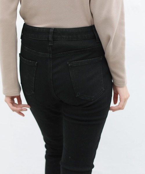 Honeys（ハニーズ）の「暖デニムスキニー６４丈（デニムパンツ・レディース・インディゴブルー/ブラック・LL/S/L/M/SS）」の9枚目の写真