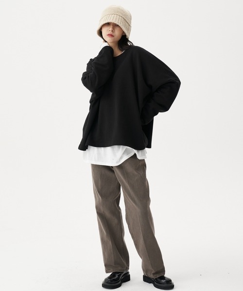 FEKETE(フェケテ)の「WOOL BLENDED KNIT HAT / ウールブレンドニットバケットハット(ハット・メンズ・ブラック/ベージュ/アイボリー・FREE)」の7枚目の写真