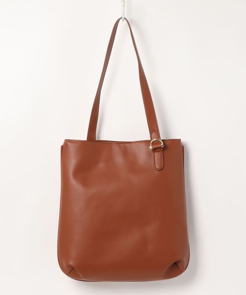 Te chichi TERRASSE（テチチテラス）の「フェイクレザー2WAYトートバッグ（トートバッグ・レディース・キャメル/ブラック・ﾌﾘ-）」の2枚目の写真