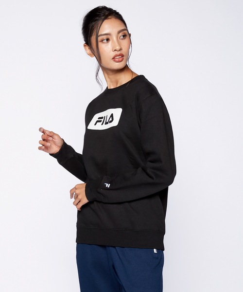 FILA(フィラ)の「【FILA / フィラ】レディースフロントボックスロゴスウェット / トレーナー(スウェット・レディース・ブラック/ベージュ/ネイビー・MEDIUM/LARGE/X-LARGE)」の5枚目の写真