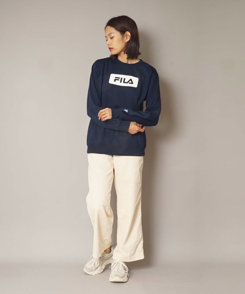 FILA(フィラ)の「【FILA / フィラ】レディースフロントボックスロゴスウェット / トレーナー(スウェット・レディース・ブラック/ベージュ/ネイビー・MEDIUM/LARGE/X-LARGE)」の20枚目の写真