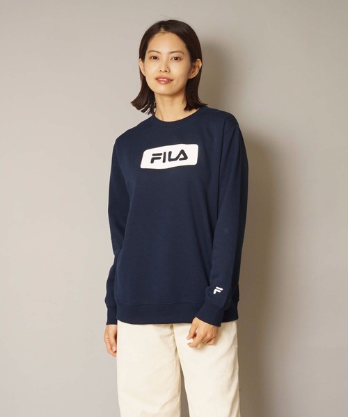 FILA(フィラ)の「【FILA / フィラ】レディースフロントボックスロゴスウェット / トレーナー(スウェット・レディース・ブラック/ベージュ/ネイビー・MEDIUM/LARGE/X-LARGE)」の21枚目の写真