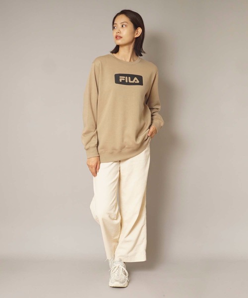 FILA(フィラ)の「【FILA / フィラ】レディースフロントボックスロゴスウェット / トレーナー(スウェット・レディース・ブラック/ベージュ/ネイビー・MEDIUM/LARGE/X-LARGE)」の7枚目の写真