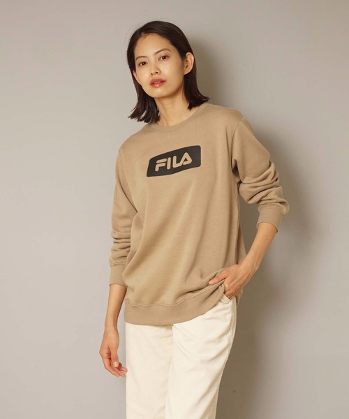FILA(フィラ)の「【FILA / フィラ】レディースフロントボックスロゴスウェット / トレーナー(スウェット・レディース・ブラック/ベージュ/ネイビー・MEDIUM/LARGE/X-LARGE)」の9枚目の写真