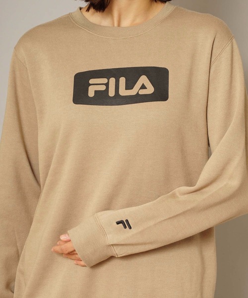 FILA(フィラ)の「【FILA / フィラ】レディースフロントボックスロゴスウェット / トレーナー(スウェット・レディース・ブラック/ベージュ/ネイビー・MEDIUM/LARGE/X-LARGE)」の12枚目の写真